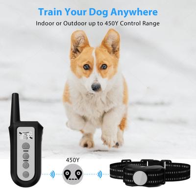 Show full view: Petdiary Rechargeable Advanced Remote Training Dog Collar, Black/Silver, Medium slide 7 of 10