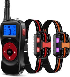 Petdiary Remote Training Shock Dog Collar, Small, Black & Orange, 2 count