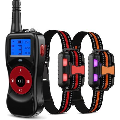 LvLrister LvLrister Remote Training Shock Dog Collar, Small, Black & Orange, 2 count