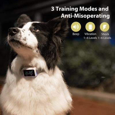 Show full view: Petdiary Smart Bark Waterproof Dog Bark Collar, White slide 3 of 12