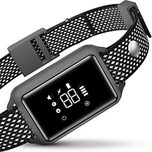 Petdiary Smart Bark Waterproof Dog Bark Collar, Dark Gray