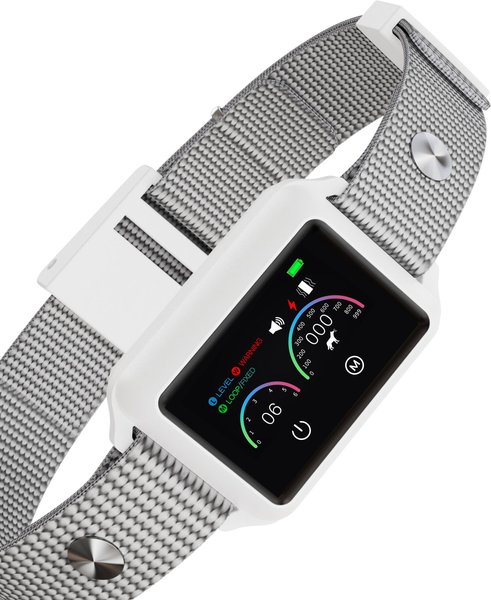 Show full view: Petdiary Smart Touch Screen Rechargeable Dog Bark Collar, White slide 1 of 10