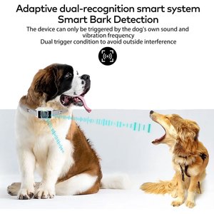 LvLrister Smart Touch Screen Rechargeable Dog Bark Collar, White