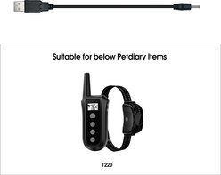 Petdiary T220 Dog Training Colllar Charging Cable Accessory, Black, Medium slide 2 of 3