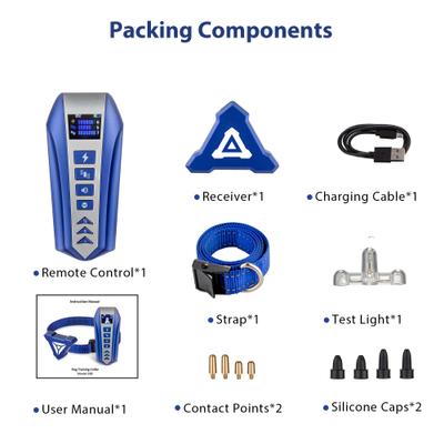 Show full view: Petdiary T240 Static Remote Rechargeable Dog Training Collar, Blue, Small slide 8 of 9