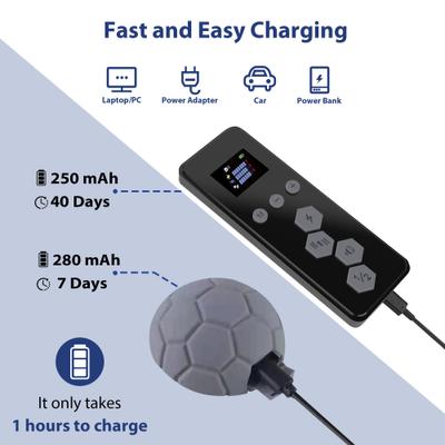 Show full view: Petdiary T260 Static Remote Rechargeable Dog Training Collar, Black, Small slide 7 of 10