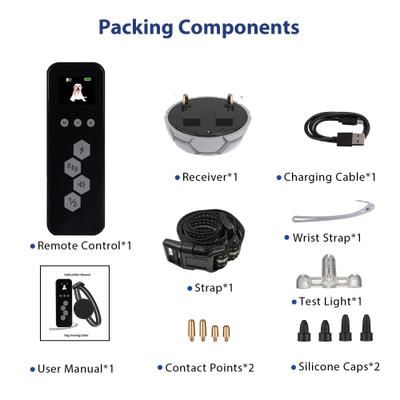 Show full view: Petdiary T260 Static Remote Rechargeable Dog Training Collar, Black, Small slide 9 of 10