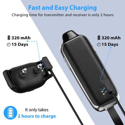 Show full view: Petdiary T300 Waterproof Dog Remote Training Collar, Black slide 8 of 11