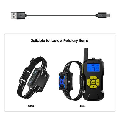 Show full view: Petdiary T500 & B490 Dog Training Colllar Charging Cable Accessory, Black, Medium slide 3 of 4