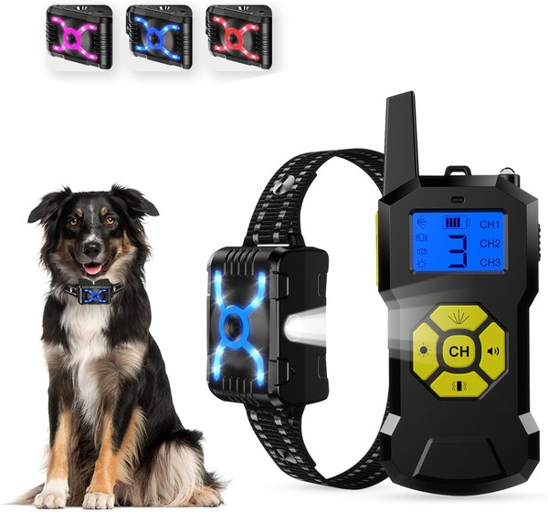Petdiary T500 Deterrent Spray Rechargable Remote Dog Training Collar, Black