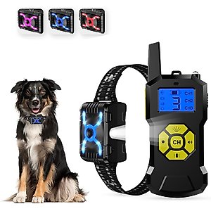 LvLrister T500 Deterrent Spray Rechargable Remote Dog Training Collar, Black