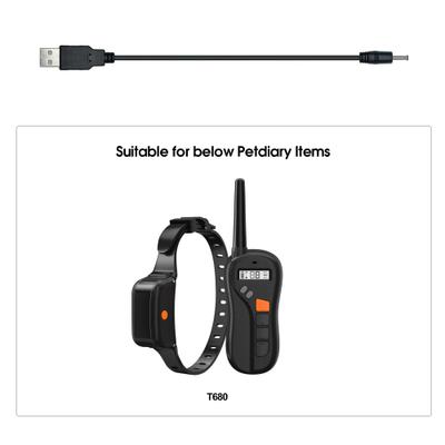 Show full view: Petdiary T680 Dog Training Colllar Charging Cable Accessory, Black, Medium slide 3 of 4
