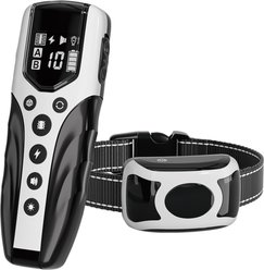 Petdiary T710 1000-ft Waterproof Remote Bark Control & Training Shock Dog Training Collar, Medium, Black