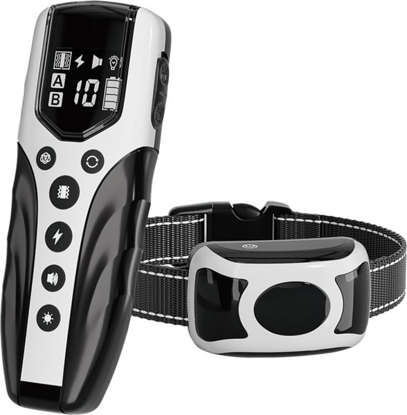 Petdiary T710 1000-ft Waterproof Remote Bark Control & Training Shock Dog Training Collar, Medium, Black