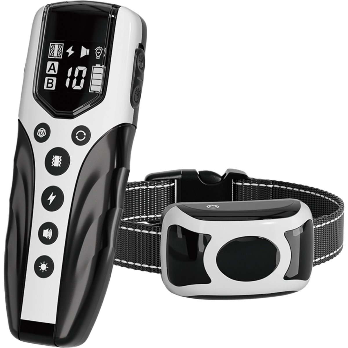 LvLrister T710 1000-ft Waterproof Remote Bark Control & Training Shock Dog Training Collar, Medium, Black