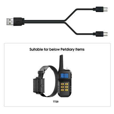 Show full view: Petdiary T720 Dog Training Colllar Charging Cable Accessory, Black, Medium slide 2 of 3