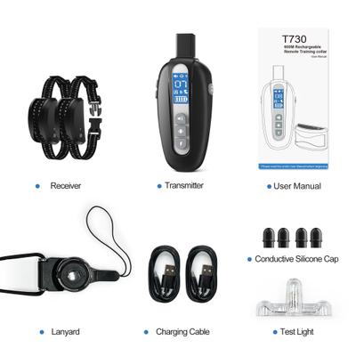 Show full view: Petdiary T730 Dog Training Collar & Receiver, Black, 1 count & 2 count slide 8 of 10