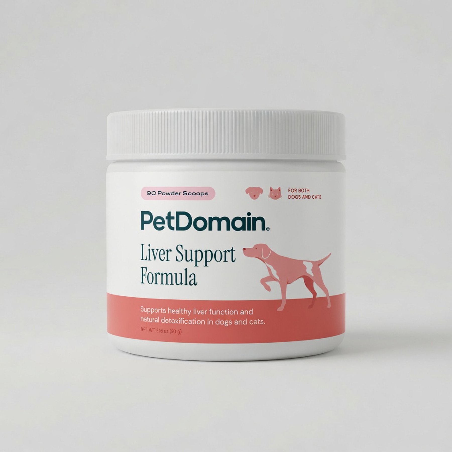 PetDomain Liver Support Formula Powder Supplement for Dogs, 90 scoops