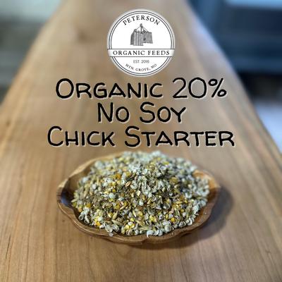Show full view: Peterson Organic Feeds 20% Protein No Soy Chick Starter Chicken Feed, 50-lb bag slide 4 of 4