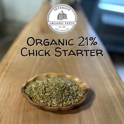 Show full view: Peterson Organic Feeds 21% Protein Chick Starter Chicken Feed, 50-lb bag slide 4 of 4