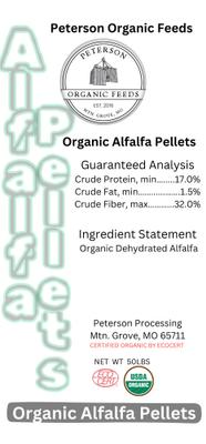 Show full view: Peterson Organic Feeds Alfalfa Pellets Sheep & Goat Feed, 50-lb bag slide 3 of 4