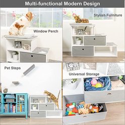 PetFusion Hybrid Cat Bookshelf & 3 Perches, White slide 2 of 6