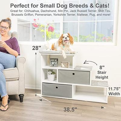 Show full view: PetFusion Hybrid Cat Bookshelf & 3 Perches, White slide 6 of 7