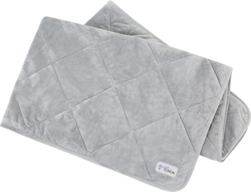 Show full view: PetFusion Microplush Quilted Dog & Cat Blanket, Gray, X-Large slide 5 of 9