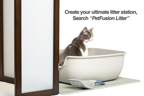 Show full view: PetFusion Modest Cat Litter Box Privacy Screen, Brown, Large slide 3 of 9
