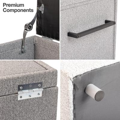 Show full view: PetFusion Multi-Purpose Step Ottoman Cat & Dog Stairs, Gray slide 4 of 7