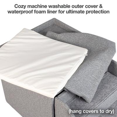 Show full view: PetFusion Multi-Purpose Step Ottoman Cat & Dog Stairs, Gray slide 5 of 7