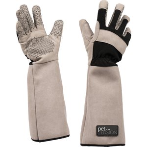 PetFusion Multipurpose Five Finger Dog & Cat Grooming Gloves, Large