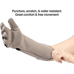 PetFusion Multipurpose Five Finger Dog & Cat Grooming Gloves, Large