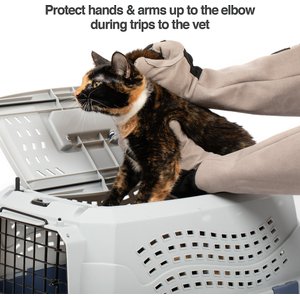 PetFusion Multipurpose Five Finger Dog & Cat Grooming Gloves, Large