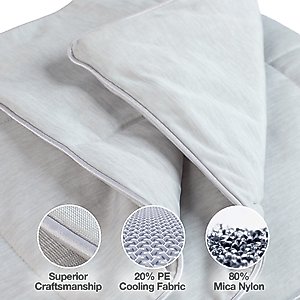 PetFusion Premium Cat & Dog Cooling Blanket, Cool Grey, Large