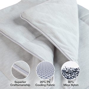PetFusion Premium Cat & Dog Cooling Blanket, Cool Grey, Small