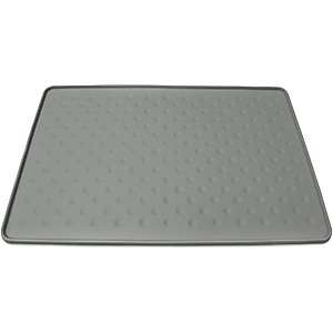 PetFusion ToughGrip Dog Food Mat, Gray, X-Large