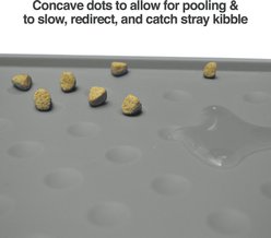 PetFusion ToughGrip Dog Food Mat, Gray, X-Large slide 2 of 8