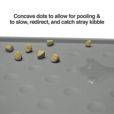 Show full view: PetFusion ToughGrip Dog Food Mat, Gray, X-Large slide 3 of 10