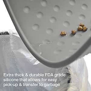 PetFusion ToughGrip Dog Food Mat, Gray, X-Large