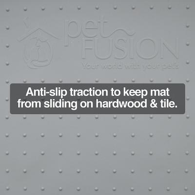 Show full view: PetFusion ToughGrip Dog Food Mat, Gray, X-Large slide 7 of 10