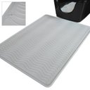 PetFusion ToughGrip Gray Cat Litter Mat, Large