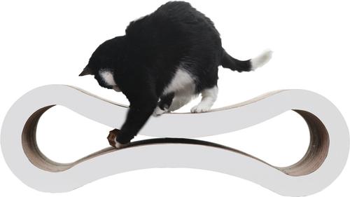 Show full view: PetFusion Ultimate Cat Scratcher Lounge Toy with Catnip, Cloud White slide 2 of 8