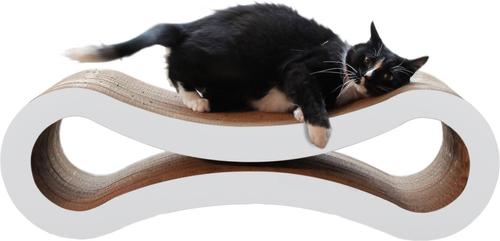 Show full view: PetFusion Ultimate Cat Scratcher Lounge Toy with Catnip, Cloud White slide 3 of 8