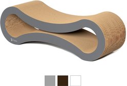 PetFusion Ultimate Cat Scratcher Lounge Toy with Catnip, Slate Gray