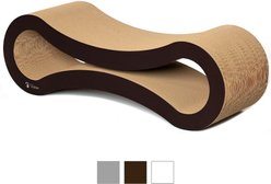 PetFusion Ultimate Cat Scratcher Lounge Toy with Catnip, Walnut Brown