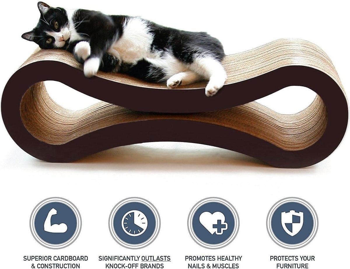 PetFusion Ultimate Cat Scratcher Lounge Toy with Catnip