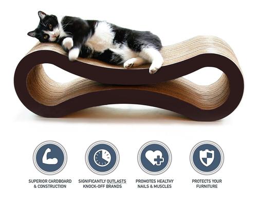 Show full view: PetFusion Ultimate Cat Scratcher Lounge Toy with Catnip, Walnut Brown slide 5 of 10
