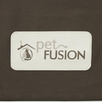 Show full view: PetFusion Ultimate Lounge Memory Foam Bolster Cat & Dog Bed with Removable Cover, Brown, Jumbo slide 6 of 7
