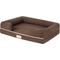 Show in main carousel: PetFusion Ultimate Lounge Memory Foam Bolster Cat & Dog Bed with Removable Cover, Brown, Large slide 4 of 13